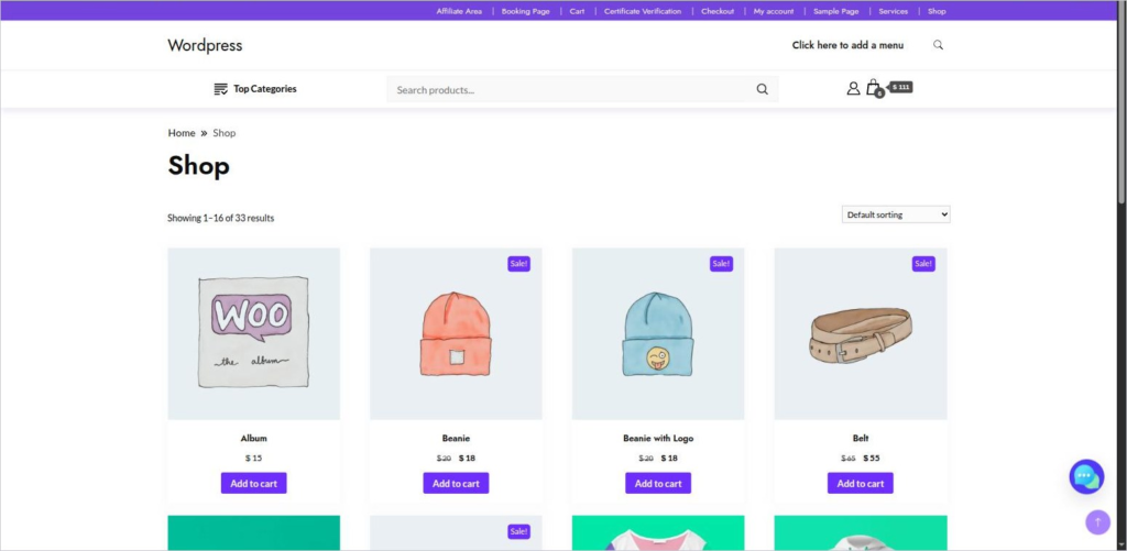 Chat launcher button on the storefront