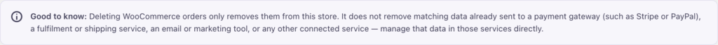 The reminder shown with every cleanup