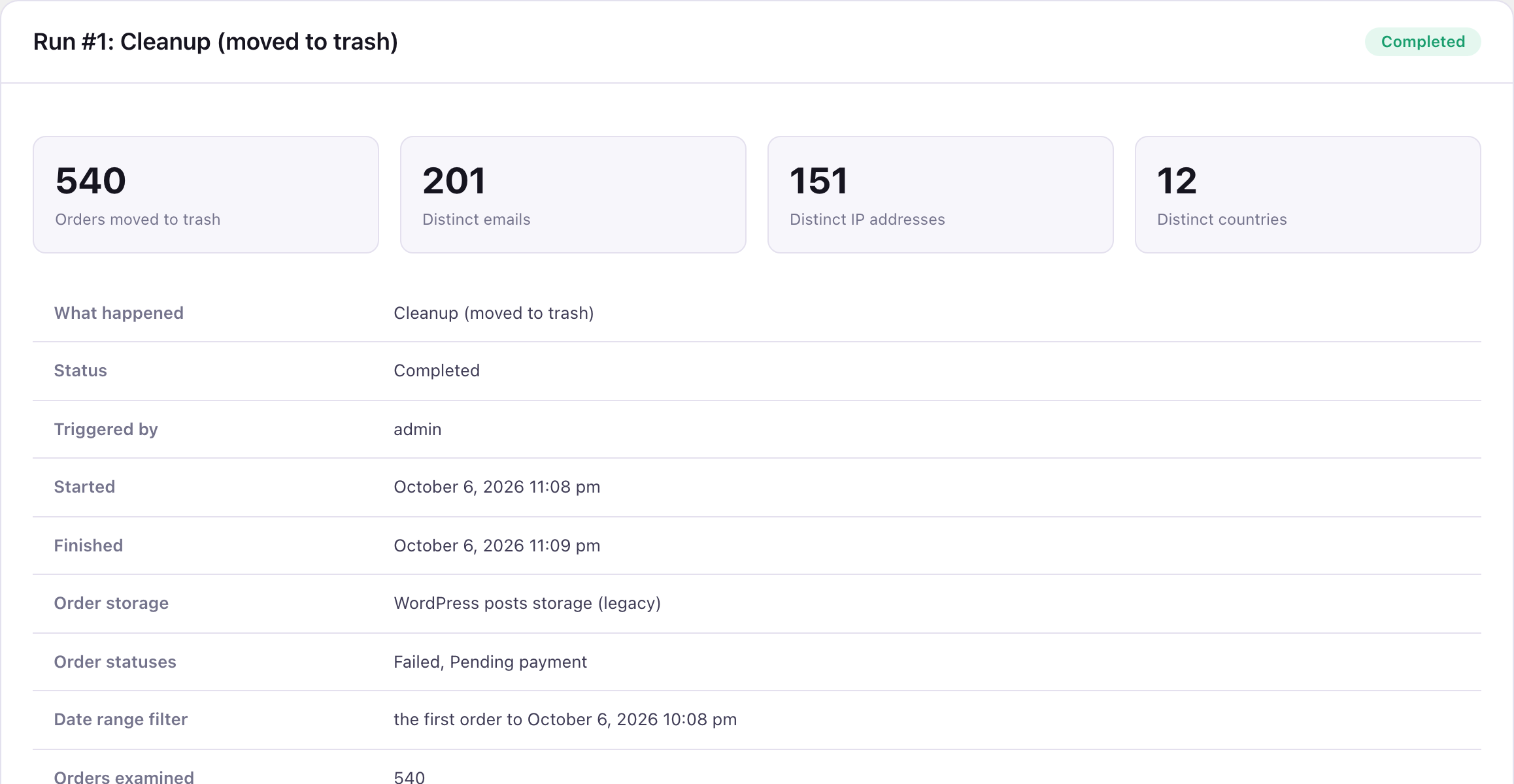 Failed & Spam Order Cleaner for WooCommerce visual